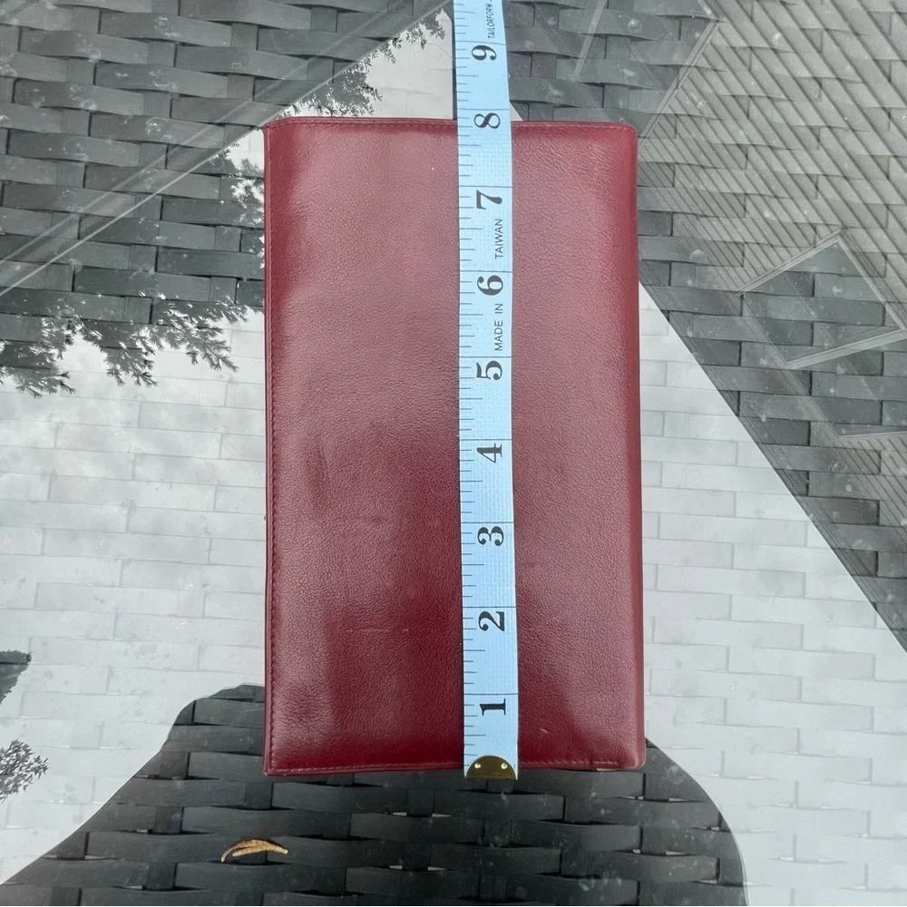 SOLD ALLEN Edmonds Genuine Leather travel passport holder wallet checks tickets - Picture 8 of 15